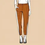 rusty brown slim-fitting pants image